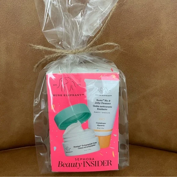 NEW Sephora Drunk Elephant Polypeptide Cream+Jelly Cleanser set (travel size). - Picture 3 of 9